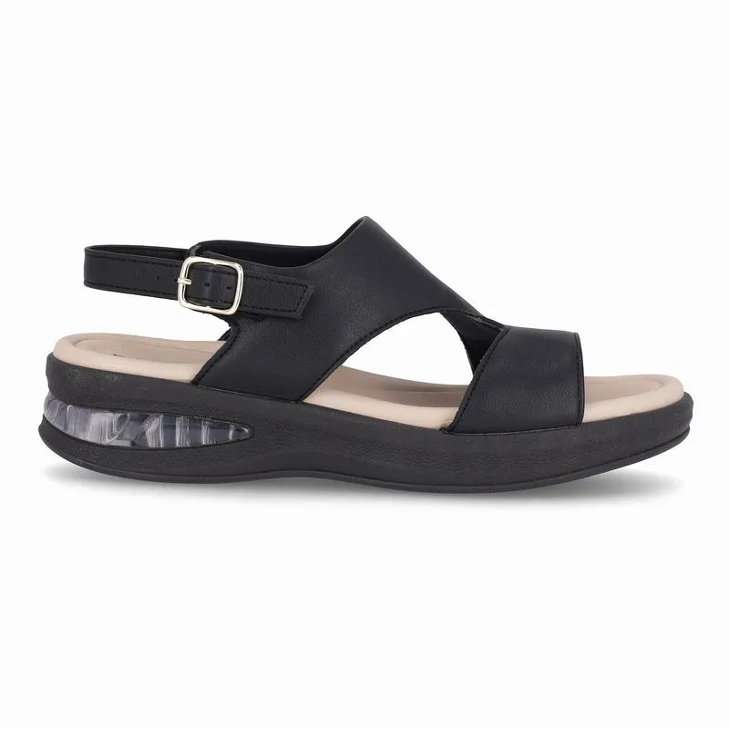 Sandália SoftStep Anabela Médio Preto 39