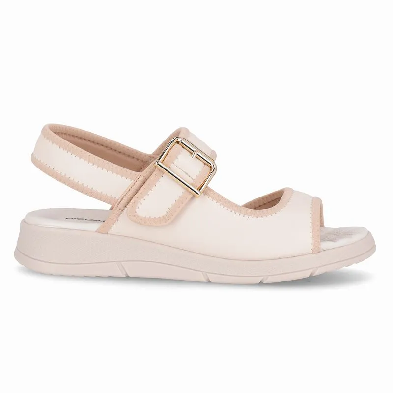 Papete Esporão Anabela Médio Off White com Marfim 33