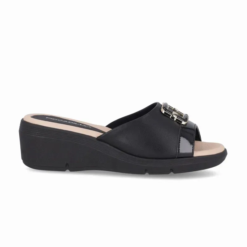 Tamanco Piccadilly Anabela Preto Feminino 33