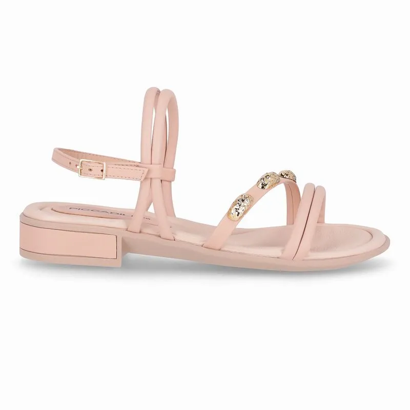 Sandália Taila Salto Baixo Rose 37