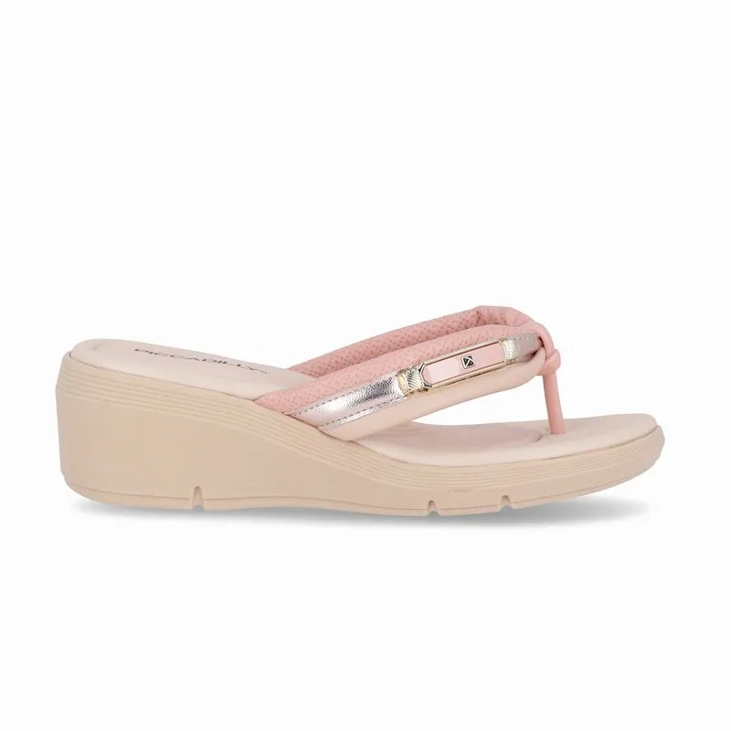 Chinelo Cecilia Anabela Médio Iogurte com Rose 40