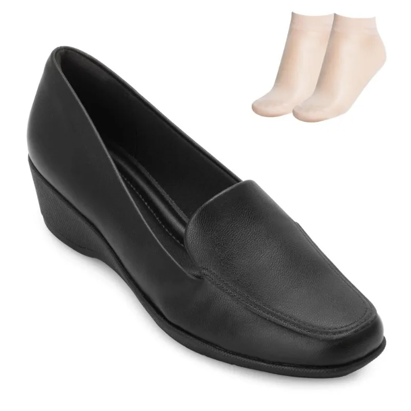 Sapato Anabela Piccadilly e Meia P PD25-14313 39 / Preto