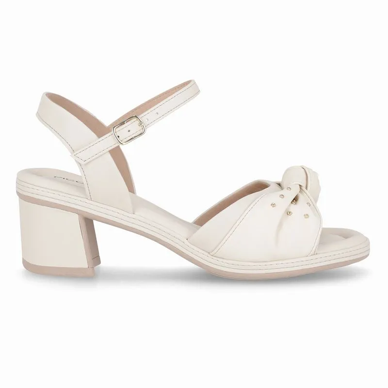 Sandália Paola Salto Médio Off White 35