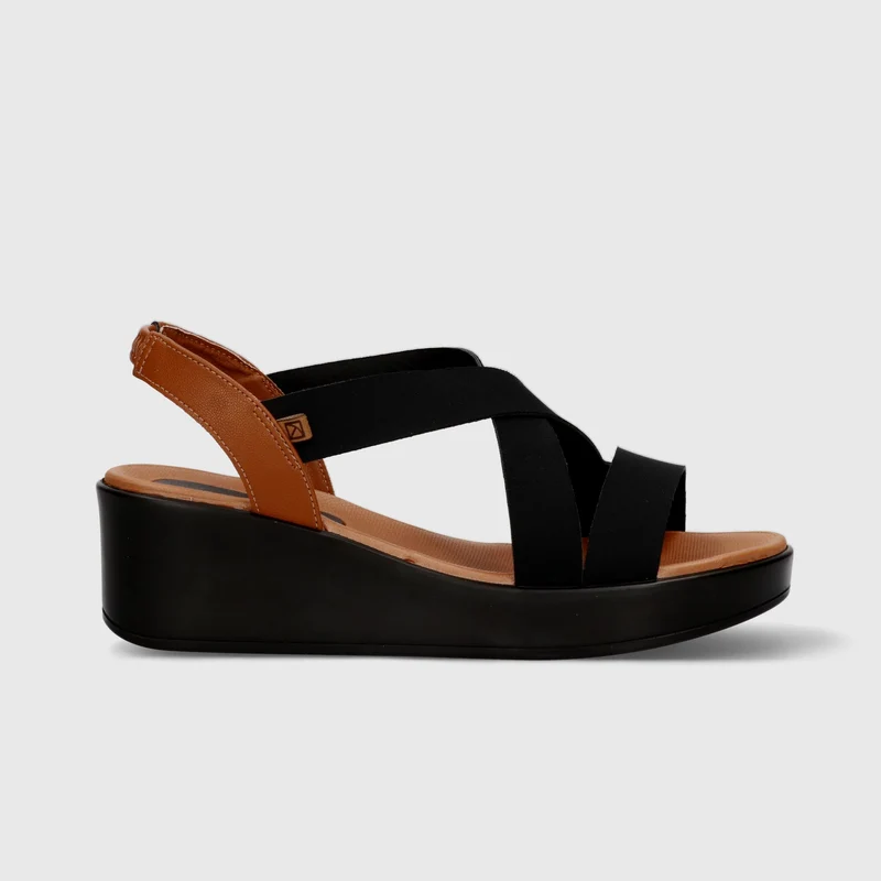 Sandalia Anabella Negro-Ocre / 40