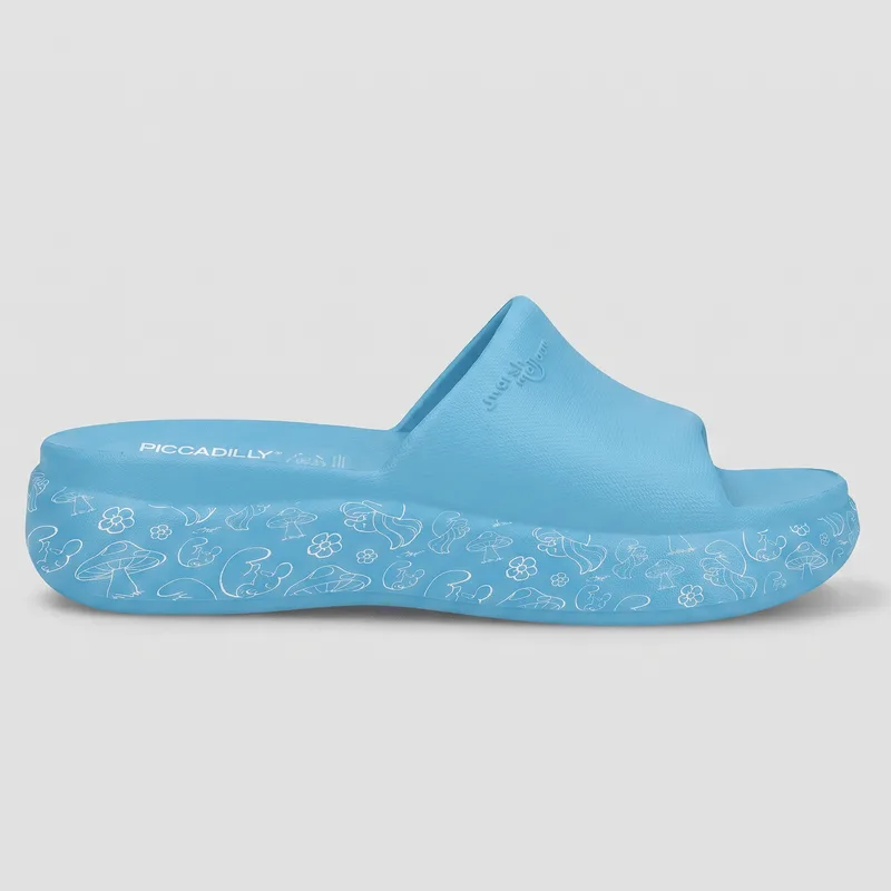 Tamanco Marshmallow Smurfs Azul 35