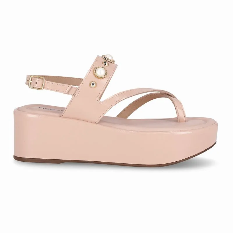 Sandália Leia Plataforma Médio Rose 33