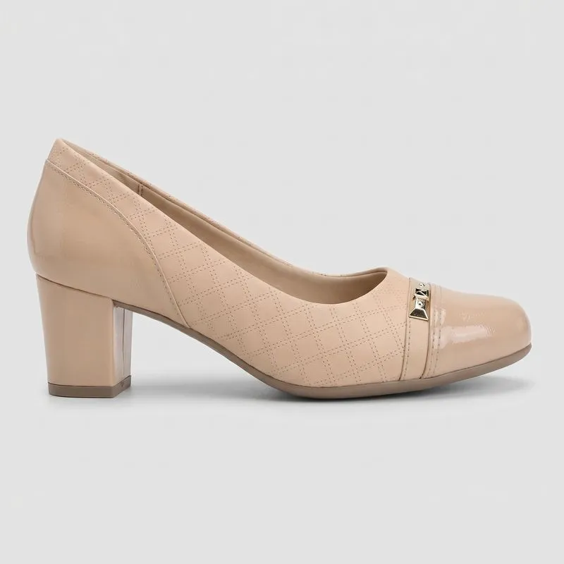 Scarpin Laura Salto Médio Rose 33
