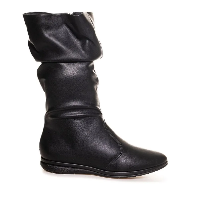Bota Piccadilly Sandy Cano Médio Feminina Preta 36