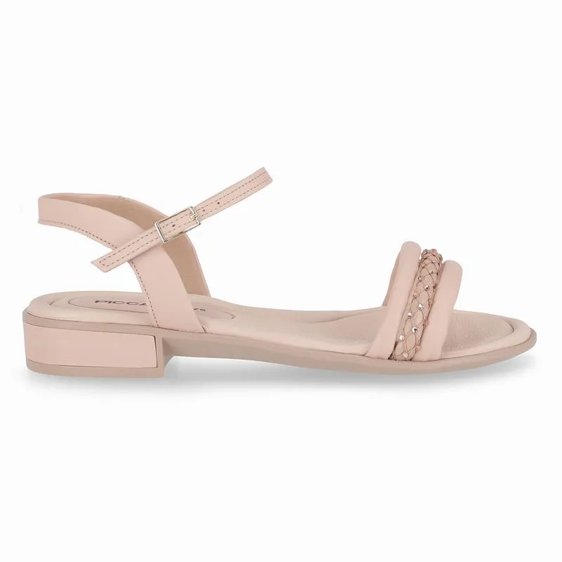 Sandália Taila Salto Baixo Rose 33