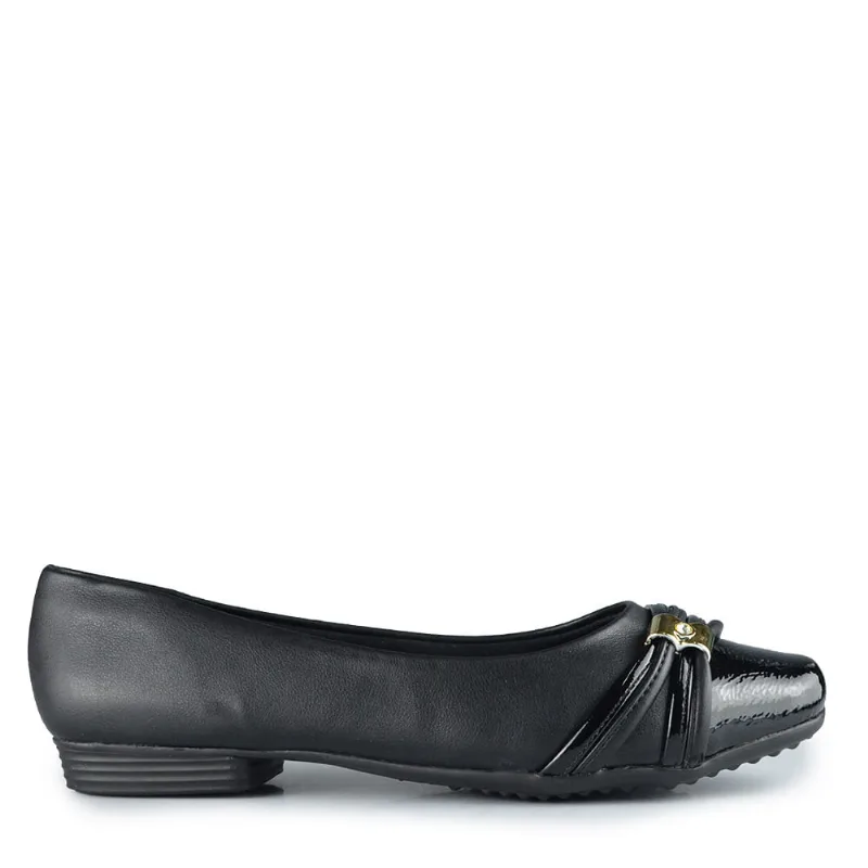 Sapatilha Piccadilly Feminina 250276 08 NP PRETO/VZ PRETO 38