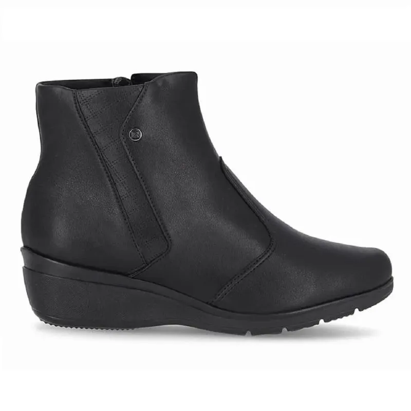Bota Feminina Piccadilly Cano Curto Salto Anabela Conforto Preto 34 / NP-STRETCH-SOFT-PRETO