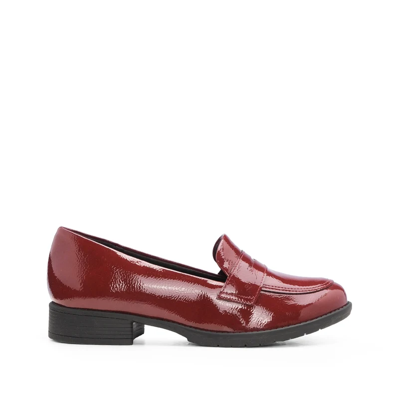 Sapato Mocassim Mulher Verniz Bordeaux 40