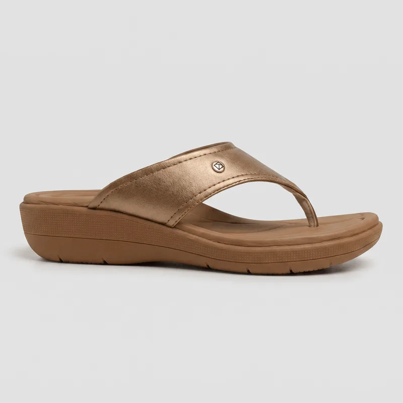 Chinelo Fascite Salto Médio Ouro Velho 36