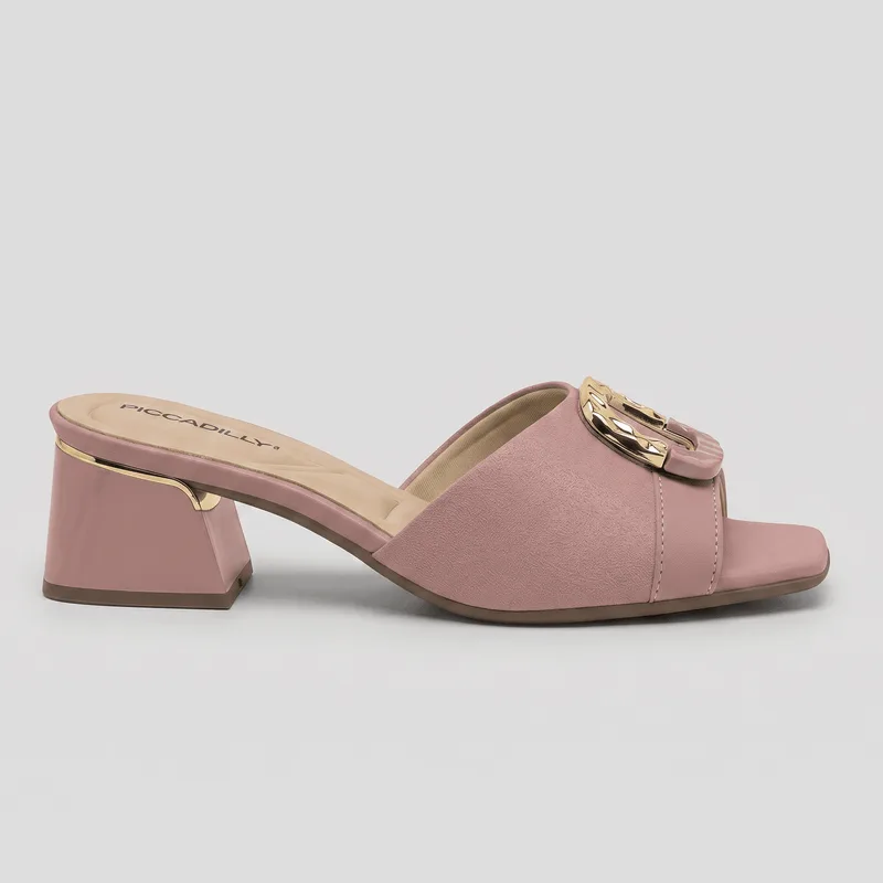Tamanco Renee Salto Médio Blush 38