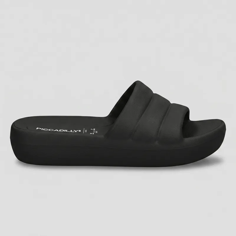 Chinelo Slide Marshmallow Preto 41