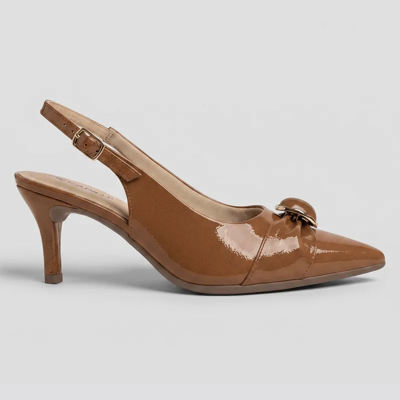Slingback Salto Alto Ocre 39