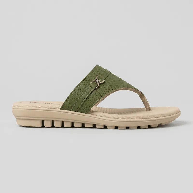 Chinelo Salto Baixo Verde Oliva 39