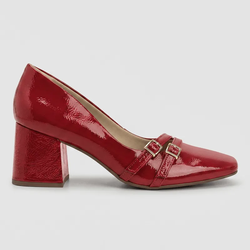 Scarpin Daniela Salto Alto Carmim 38