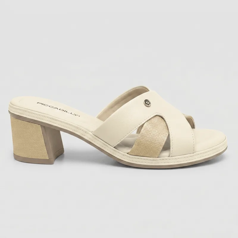 Tamanco Paola Salto Médio Off White 33