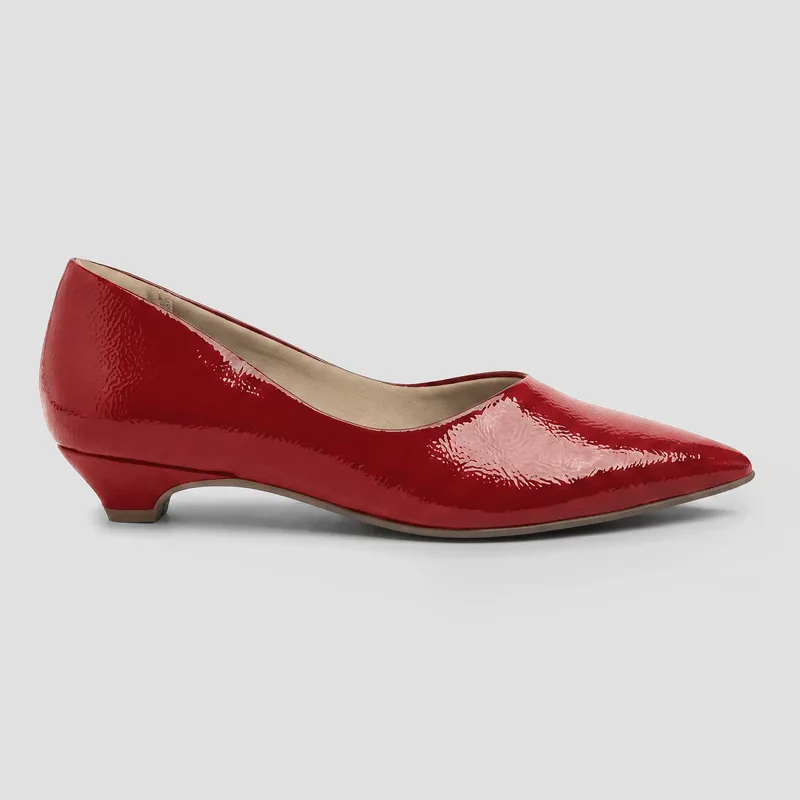 Scarpin Carla Salto Médio Carmim 34