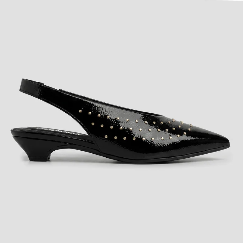 Slingback Carla Salto Médio Preto 37