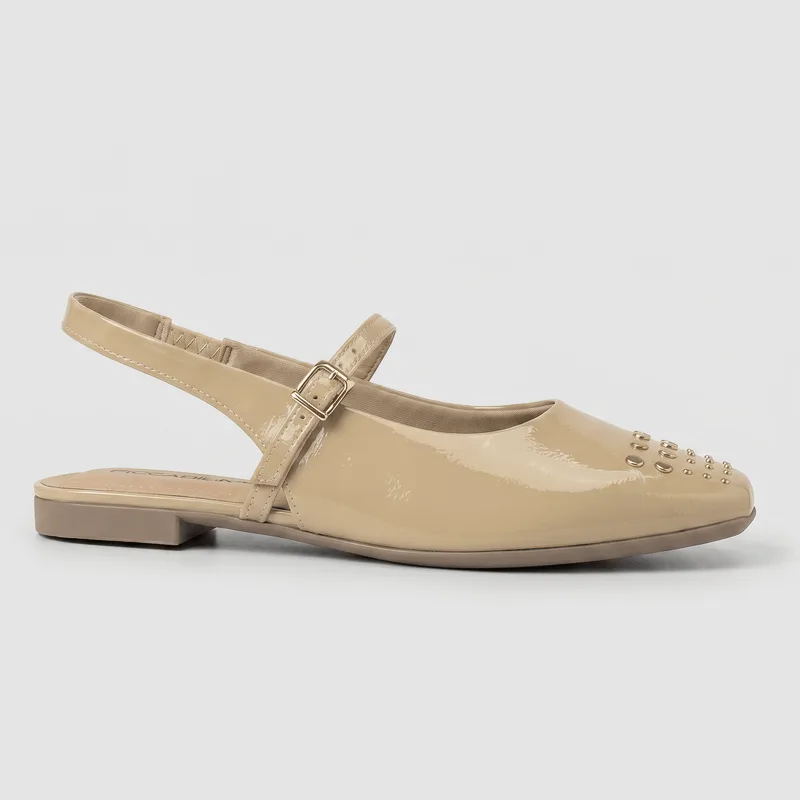 Slingback Vanessa Salto Baixo Brule 38