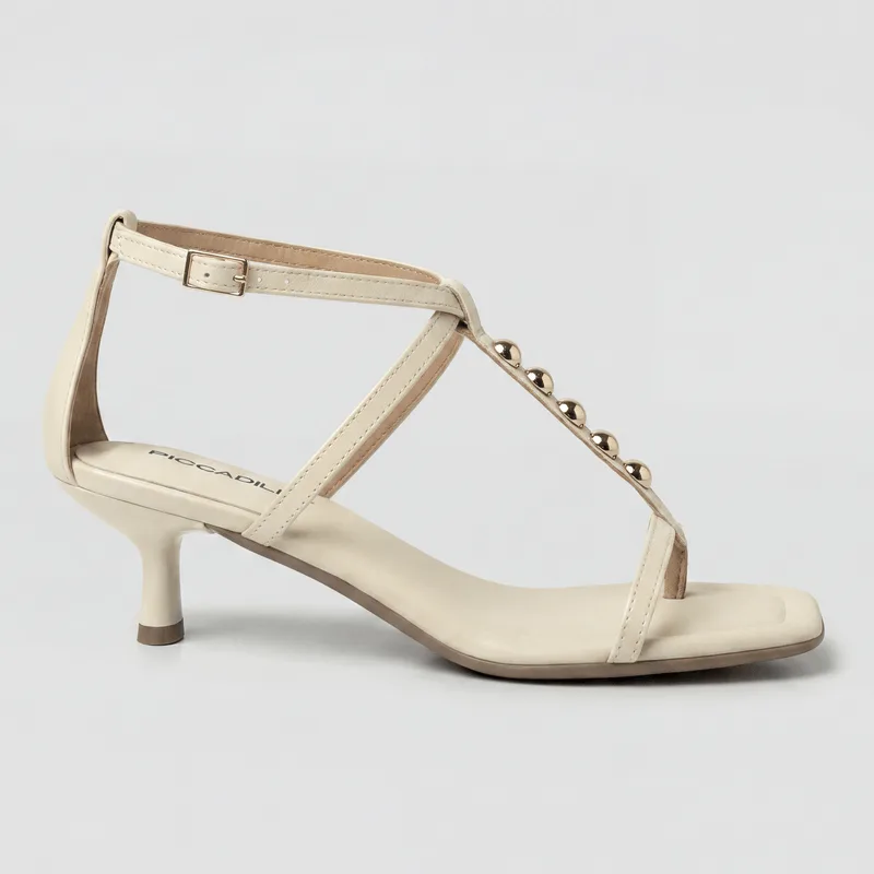 Sandália Rita Salto Alto Off White 38