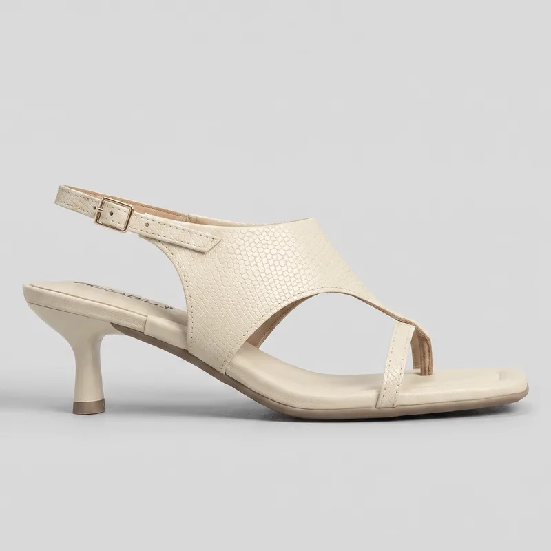 Sandália Rita Salto Alto Off White 38