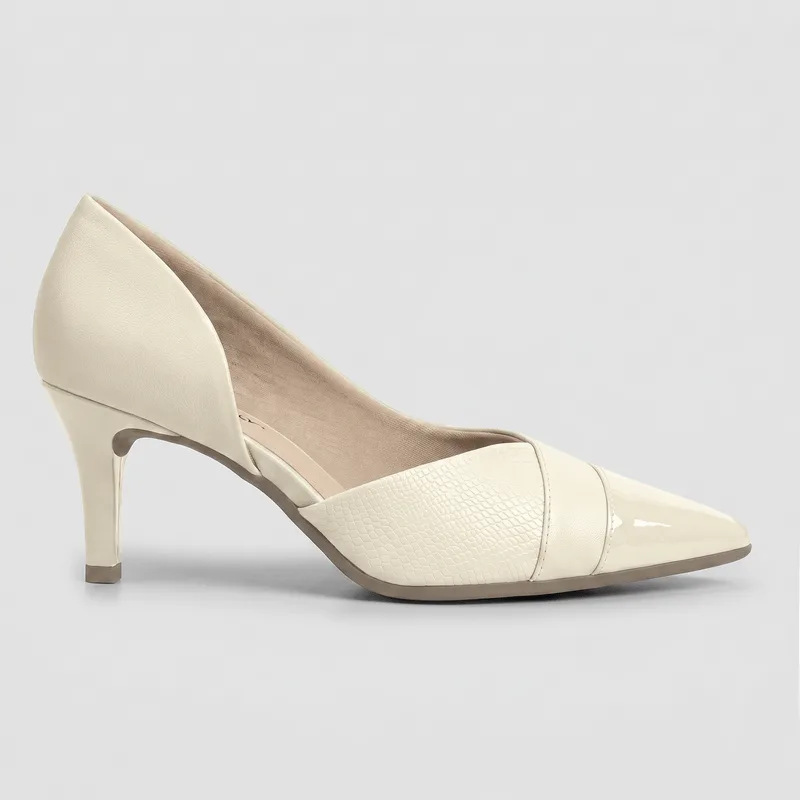 Scarpin Salto Alto Off White 39