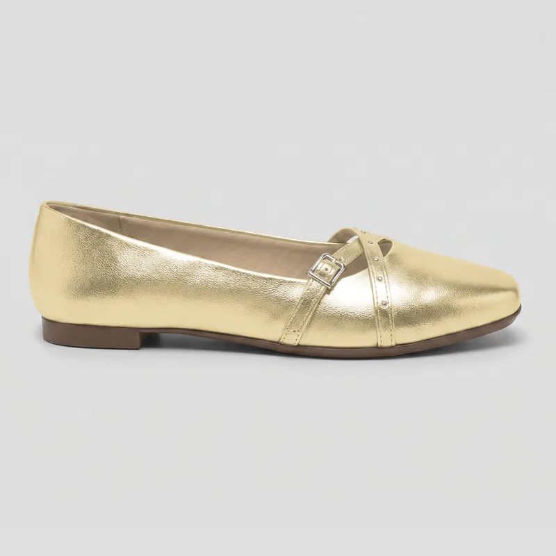 Sapatilha Vanessa Ouro 34