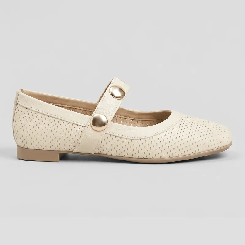 Sapatilha Boneca Vanessa Off White 34