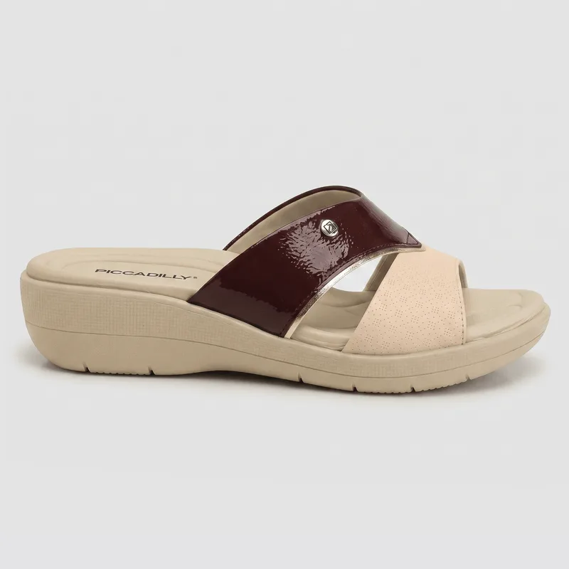 Tamanco Fascite Salto Médio Burgundy Com Rose 36