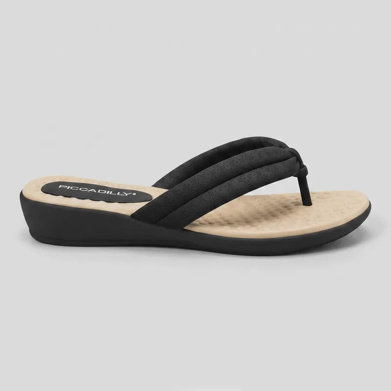 Chinelo Camila Salto Baixo Preto 38