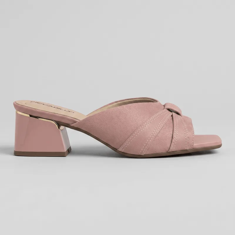 Tamanco Renee Salto Médio Blush 35