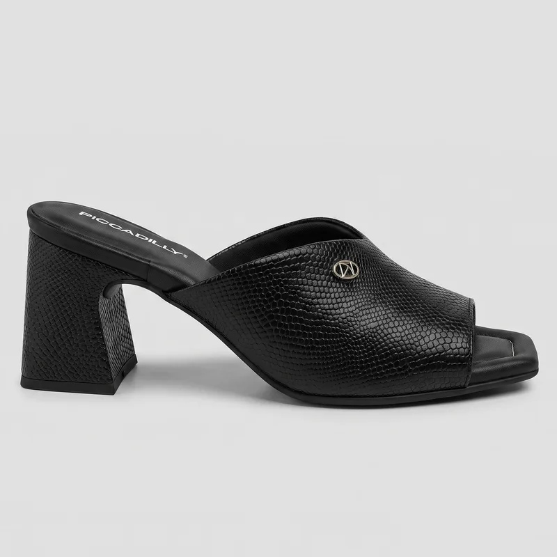 Tamanco Flavia Salto Alto Preto 35