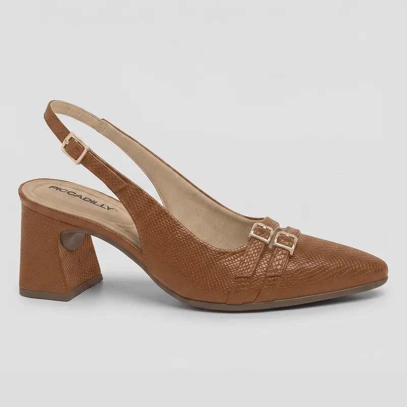 Slingback Irene Salto Alto Ocre 33