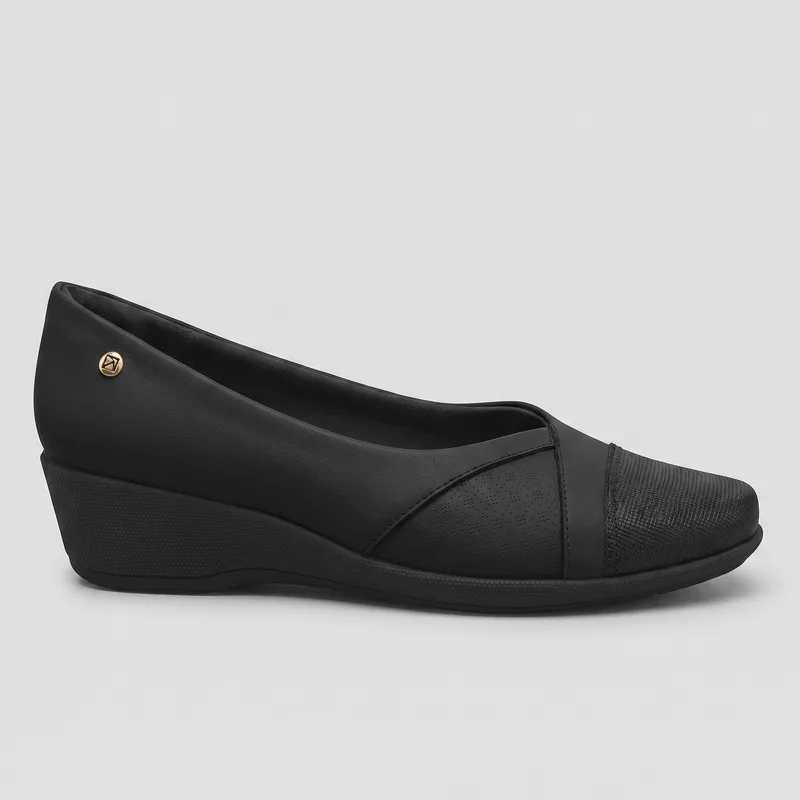 Sapatilha Ivone Anabela Preto 42