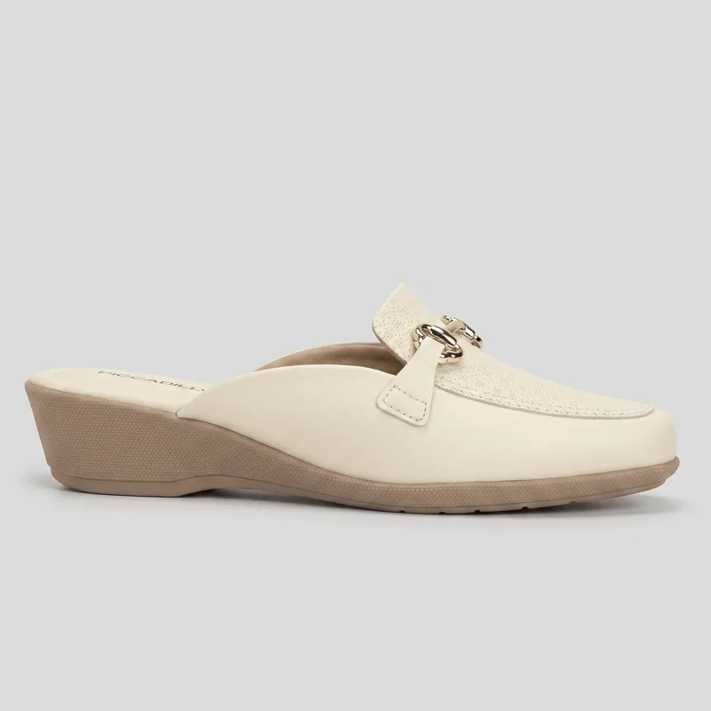 Mule Ivone Salto Médio Off White 41