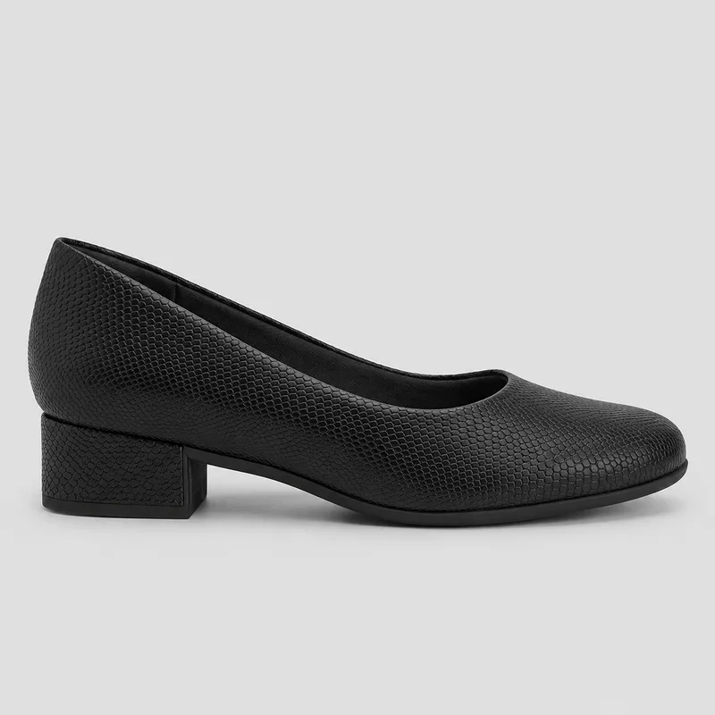Scarpin Salto Baixo Preto 41