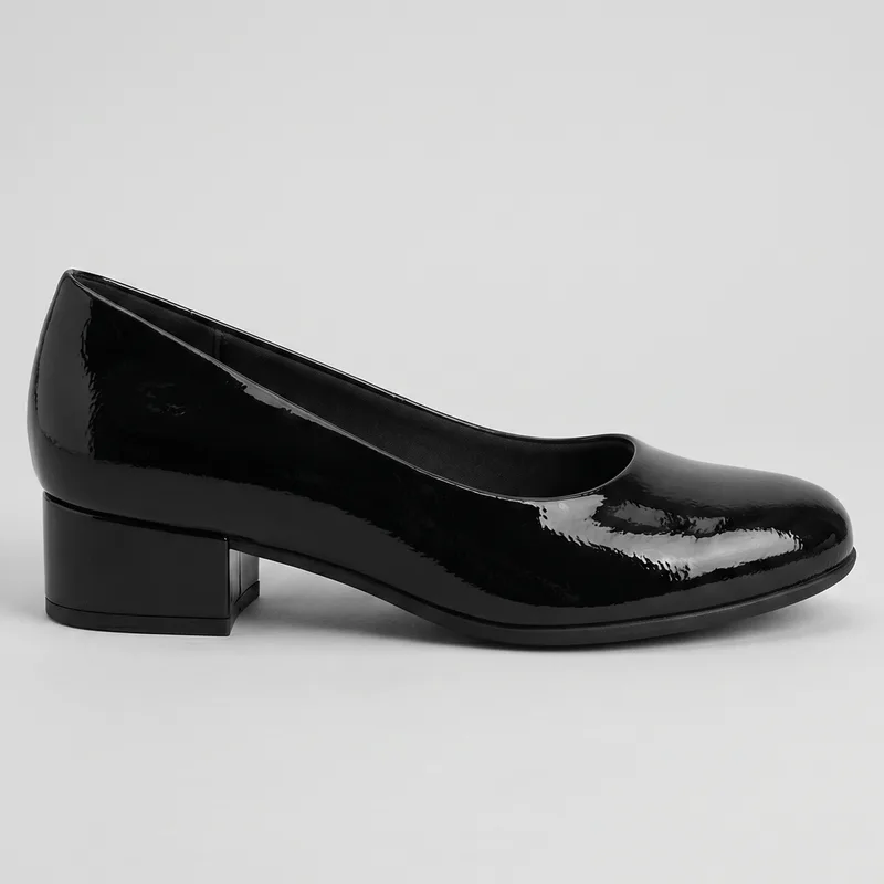 Scarpin Salto Baixo Preto 35