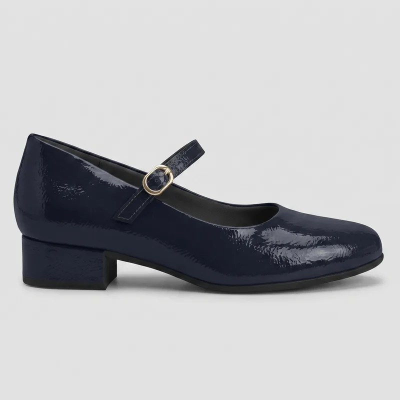 Scarpin Boneca Salto Baixo Navy 37