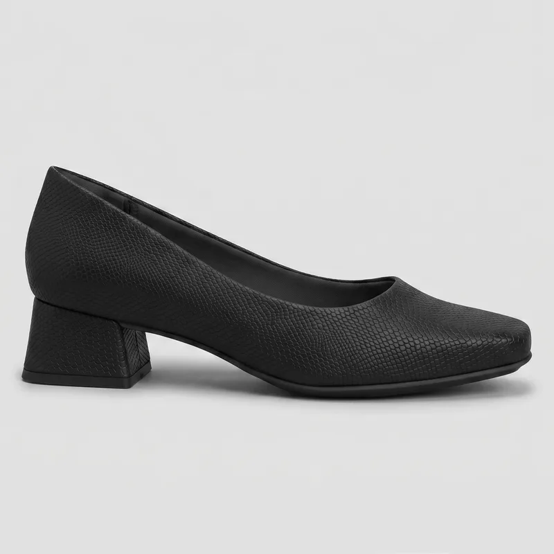 Scarpin Tati Salto Médio Preto 34