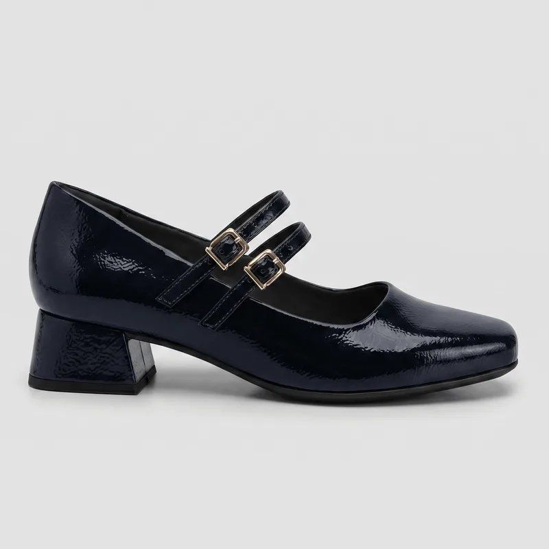 Scarpin Boneca Tati Salto Médio Navy 33