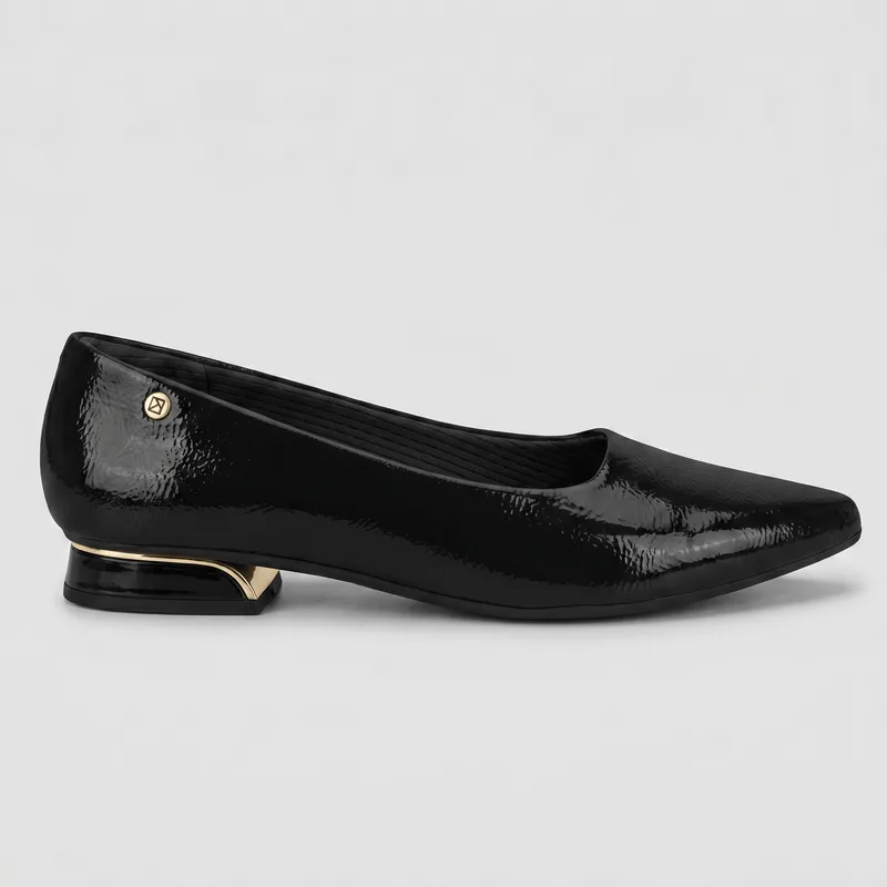 PICCADILLY MAXI - Sapato Silvia Salto Baixo Preto 39