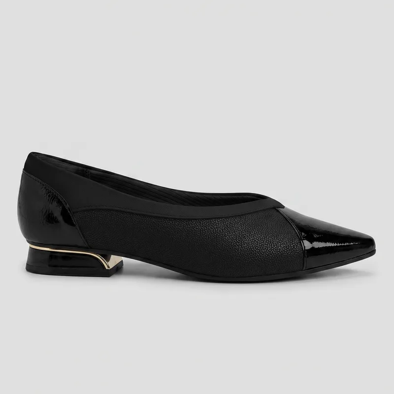 PICCADILLY MAXI - Sapato Silvia Salto Baixo Preto 33