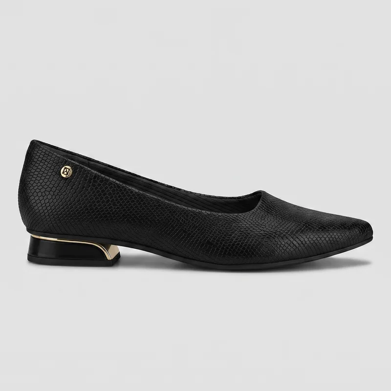 PICCADILLY MAXI - Sapato Silvia Salto Baixo Preto 33