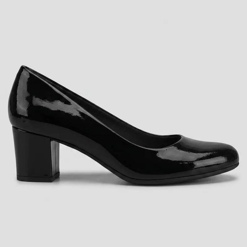 Scarpin Laura Salto Médio Preto 35