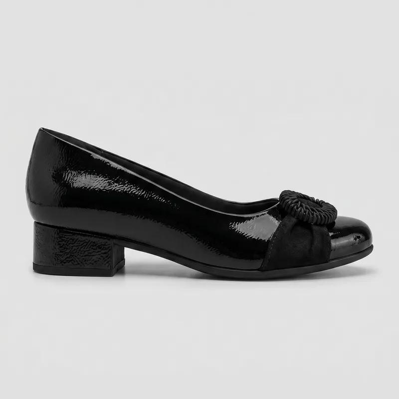 Scarpin Salto Baixo Preto 37