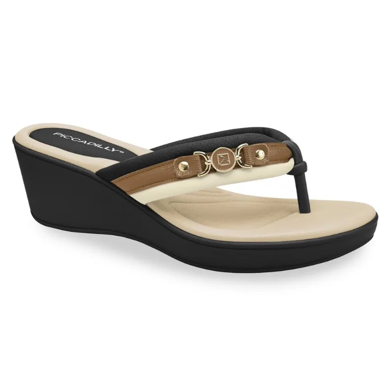 Tamanco de Dedo Piccadilly Casual Feminino Preto 36