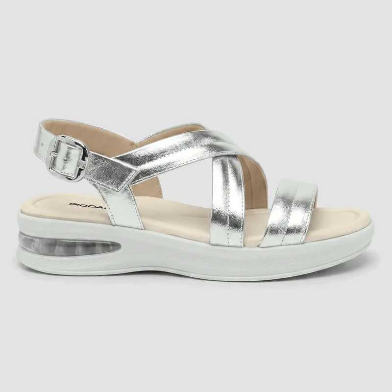 Sandália Soft Step Prata 41